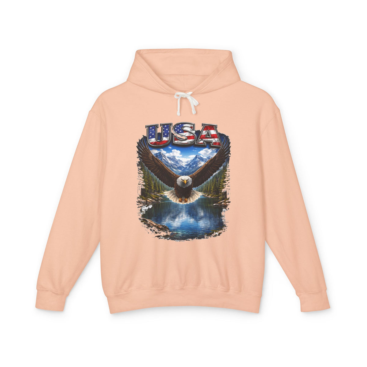 USA Eagle Hoodie — Patriotic Bald Eagle Graphic Hooded Sweatshirt