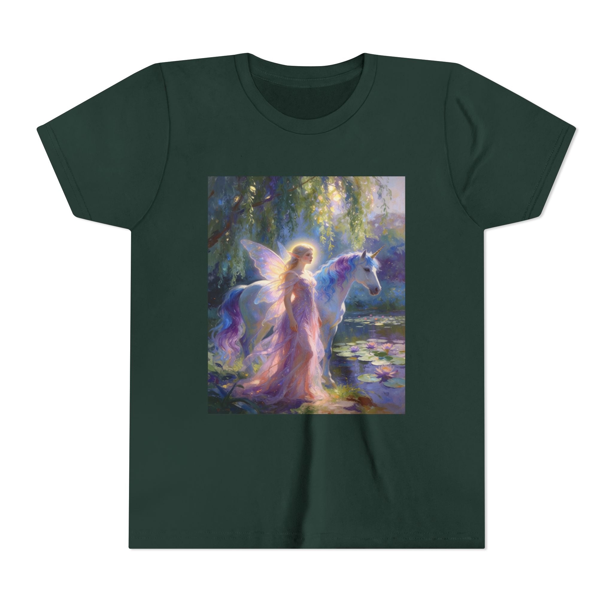 Youth Tee — Enchanted Fairy and Unicorn Graphic Tee