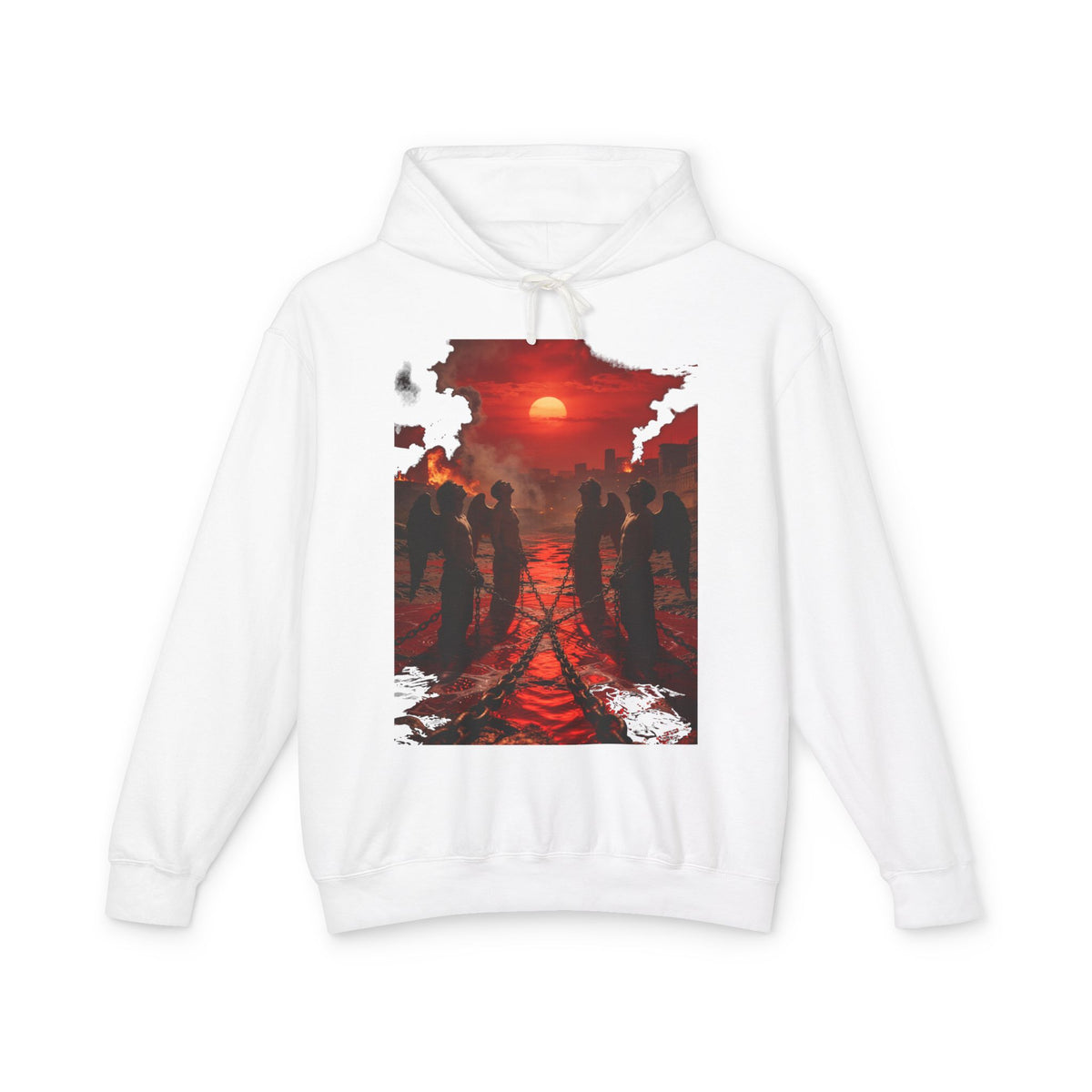 RevelRevelation 9 reveals four fallen angels bound in the Euphrates Riveration 9 reveals four fallen angels bound in the Euphrates RiverHoodie