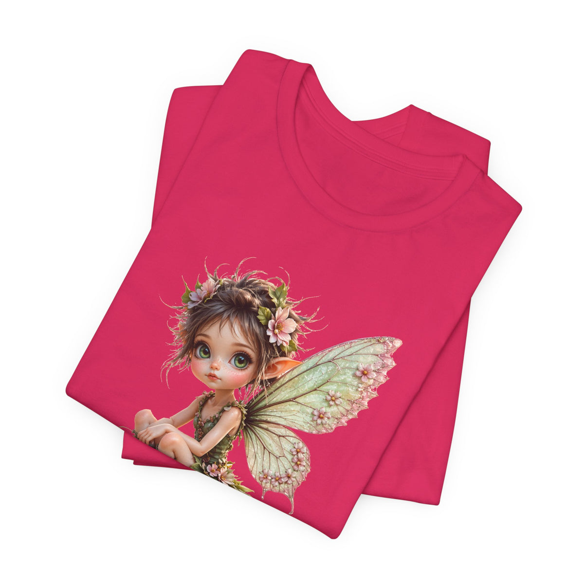 Fairy Mushroom Tee — Cute Woodland Fairy Sitting on Toadstool Graphic T-Shirt