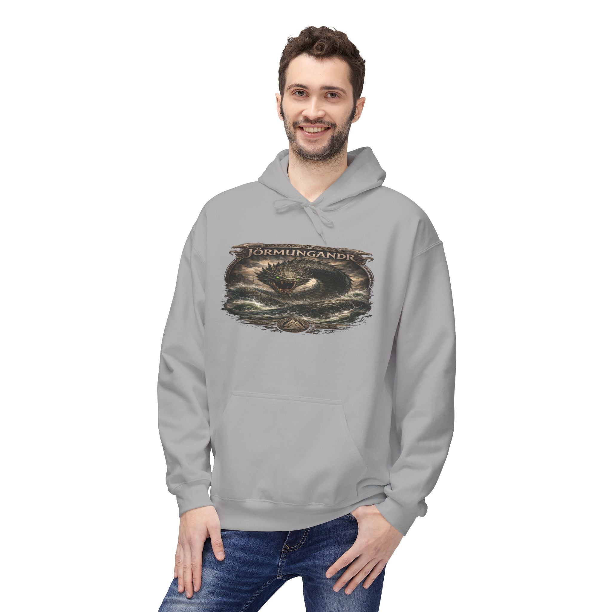 Jörmungandr is the Midgard serpent Viking Hoodie —