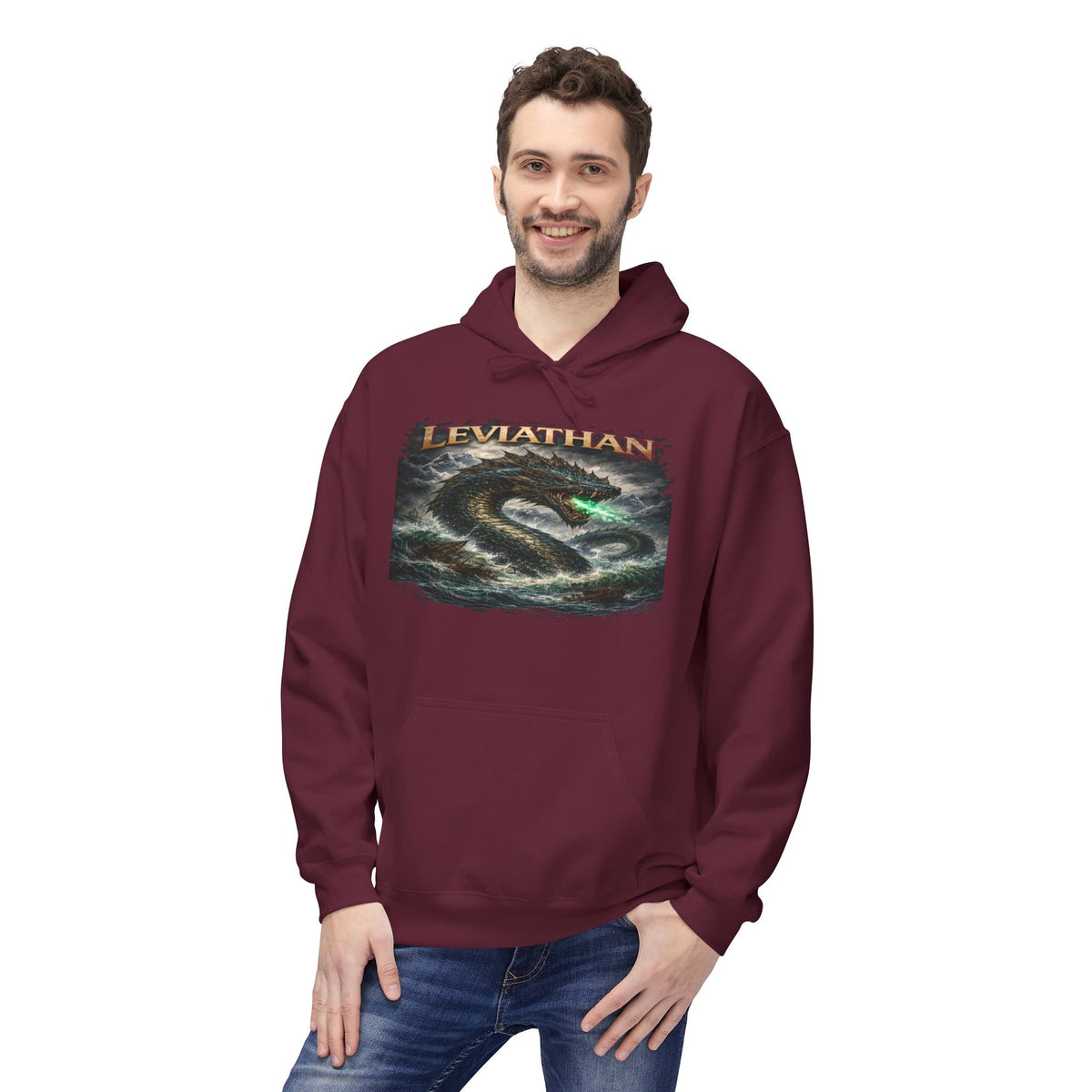 Leviarhan Hoodie — Coastal Wave Graphic Pullover