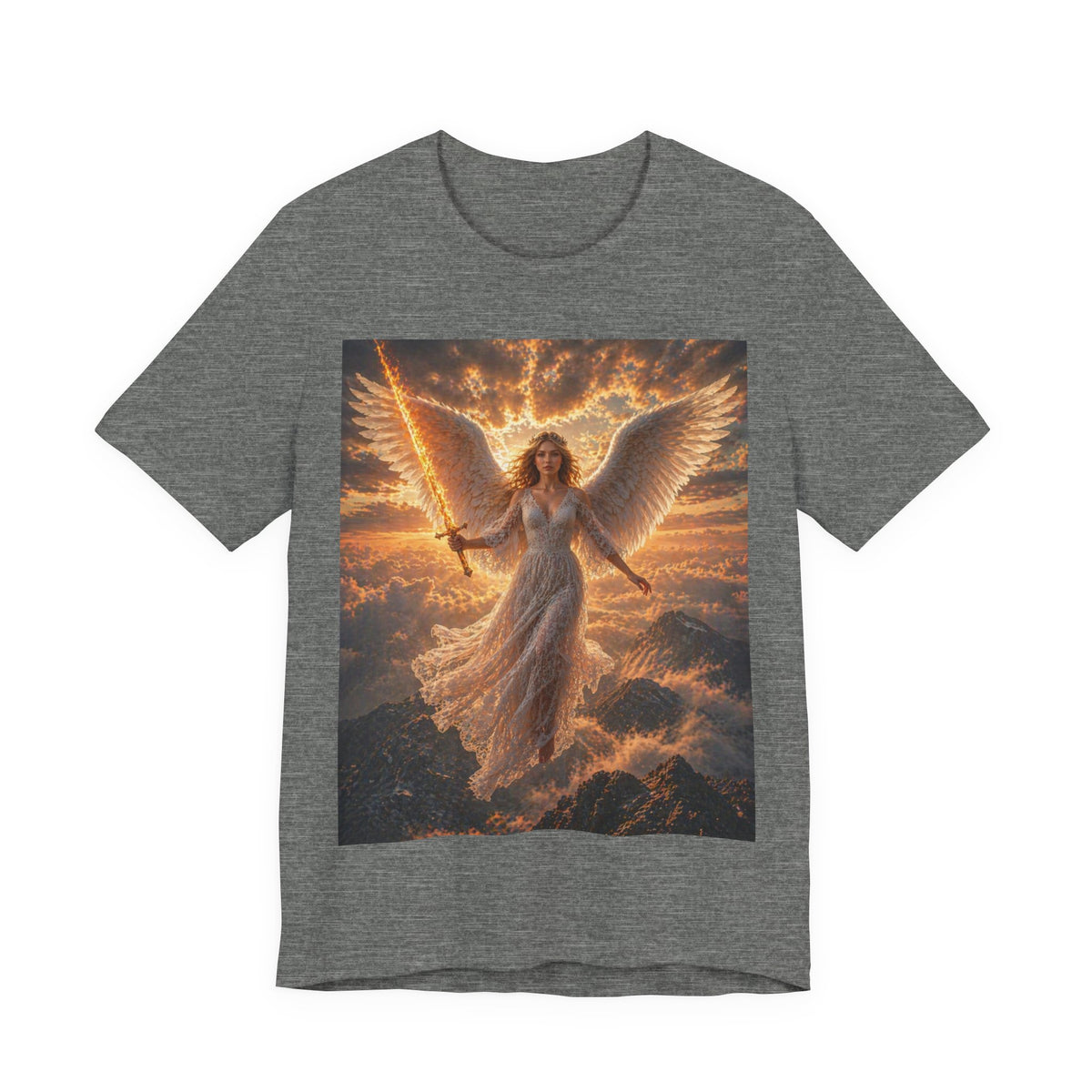 Angel Warrior Tee — Radiant Guardian Wings Graphic T-Shirt