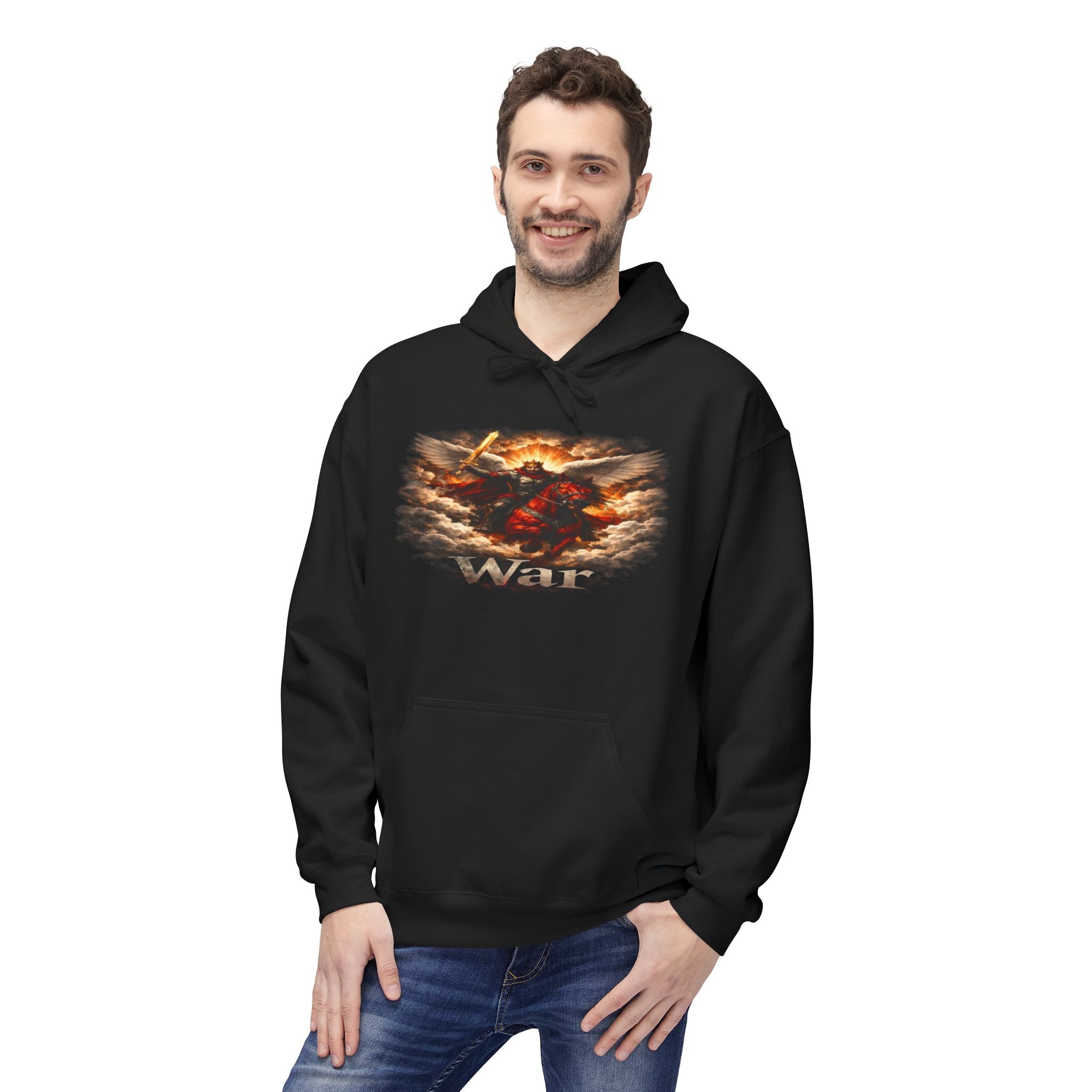 The red horse from Revelation 6:3-4 the horseman of war the second seal opened by the Lamb if God- Graphic Pullover