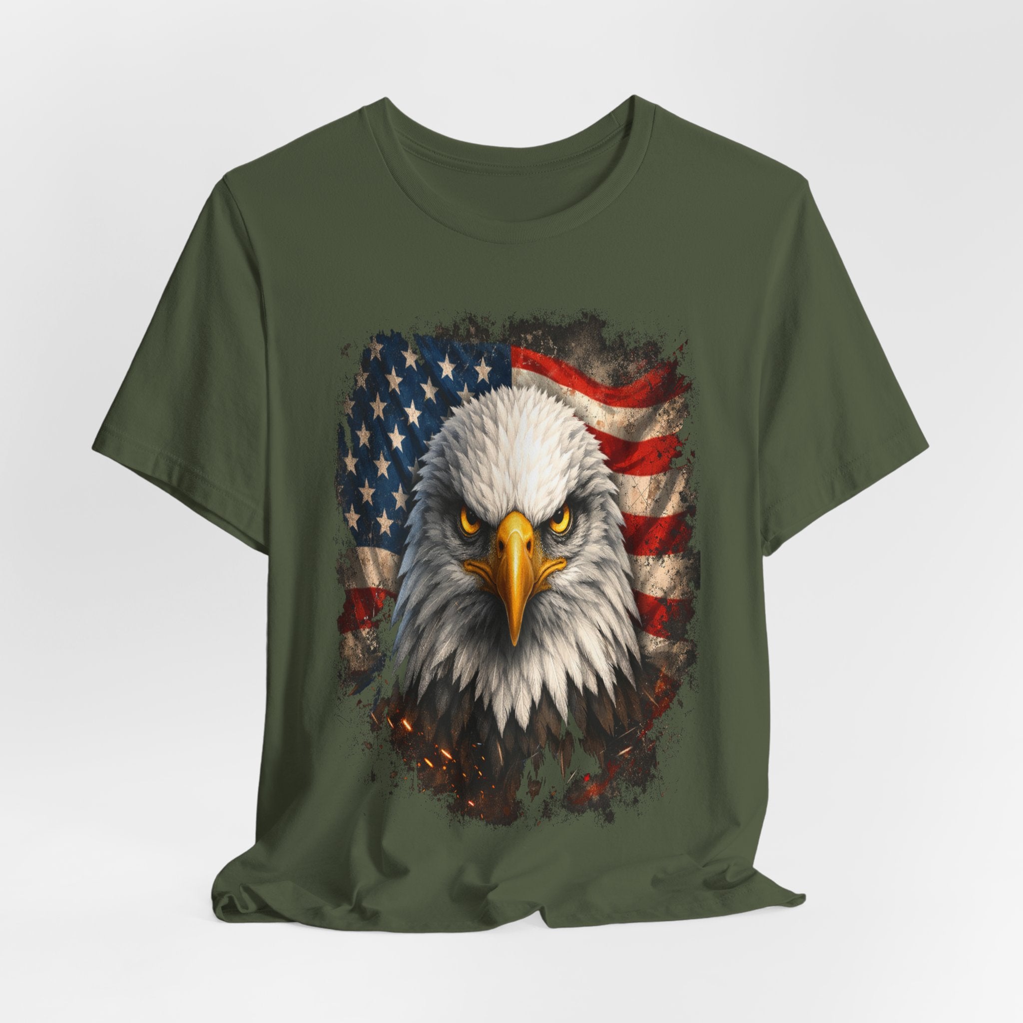 American Bald Eagle T‑Shirt — Patriotic Flag Graphic Tee