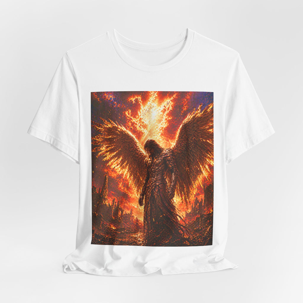 Angel Graphic Tee — Flaming Wings Apocalypse T-Shirt