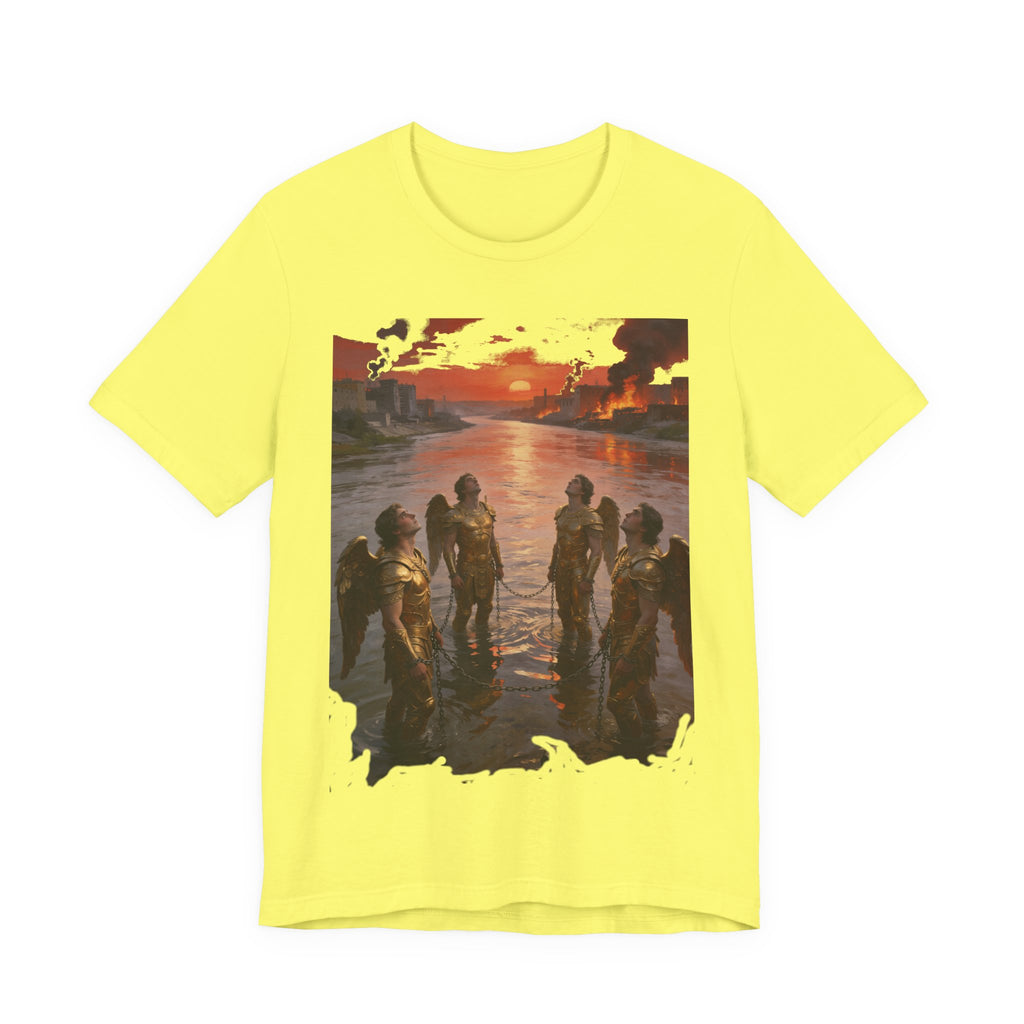 Revelation 9 reveals four fallen angels bound in the Euphrates River,T-Shirt
