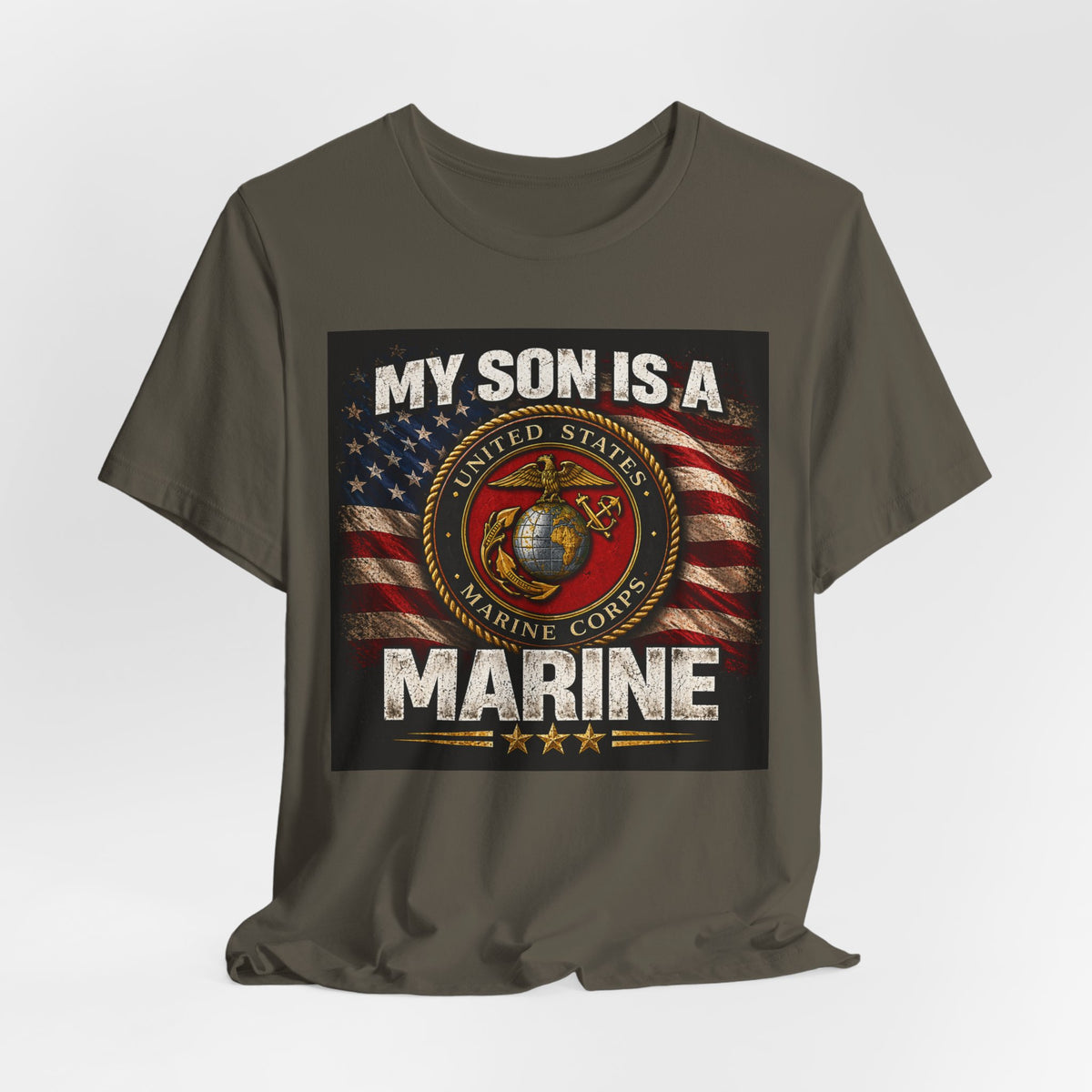 Marine Parent T-Shirt – “My Son Is A Marine” Patriotic USMC Tee