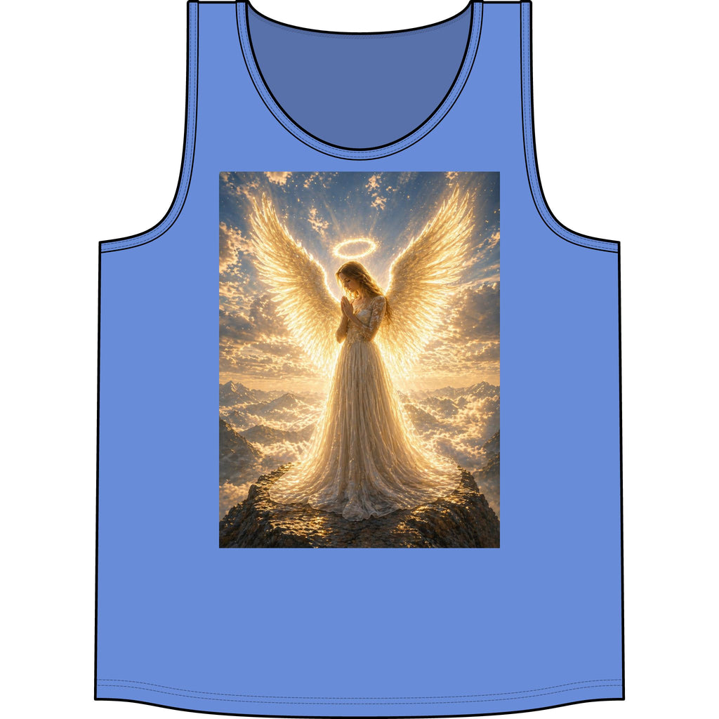 Angel Halo Tank Top — Golden Wings Spiritual Graphic Tank