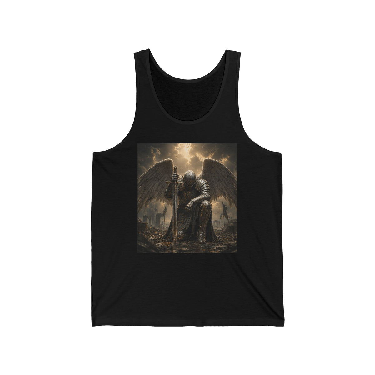 Guardian Fallen Angel Tank Top — Dark Gothic Angel Artwork Tank