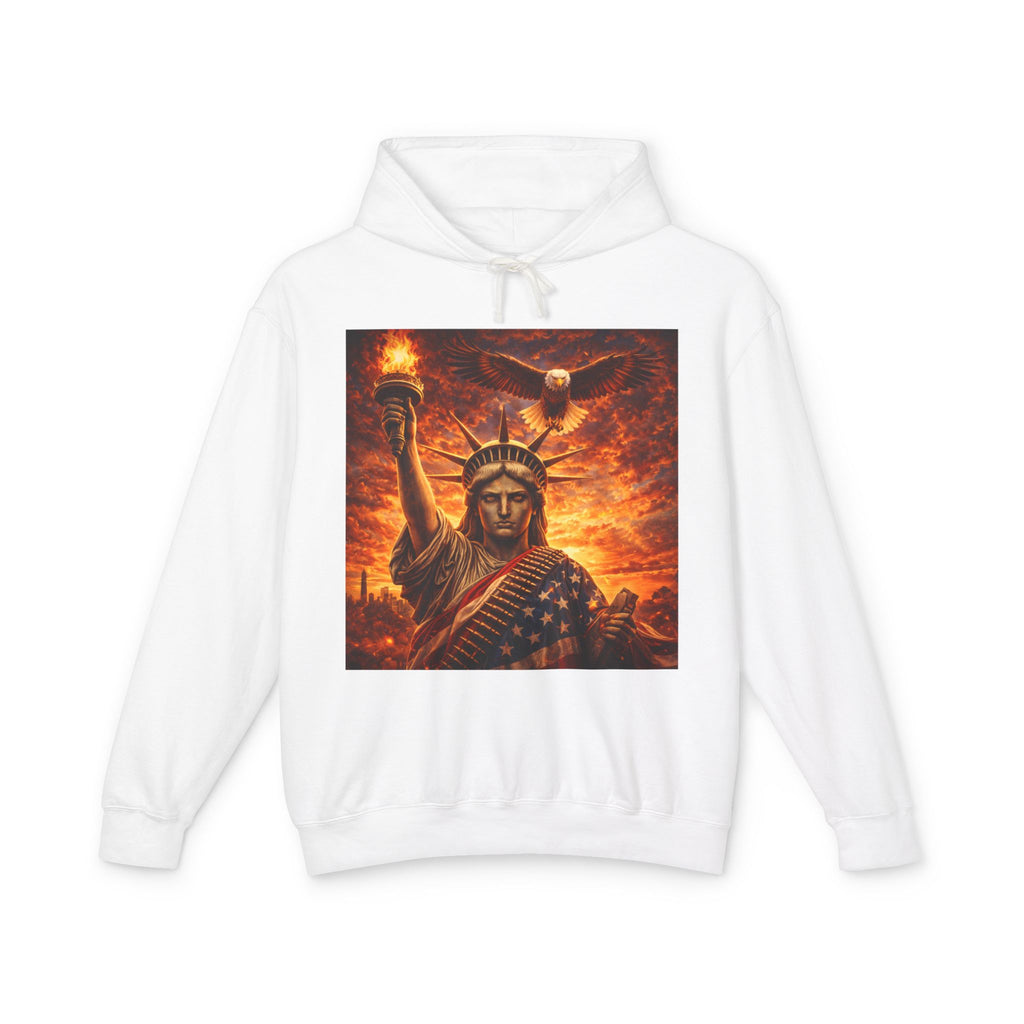 Statue of Liberty Sunset Hoodie — Patriotic American Freedom Sweatshirt