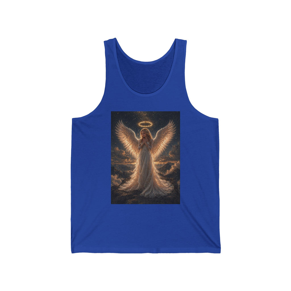 Angel Halo Graphic Tank Top — Radiant Guardian Illustration