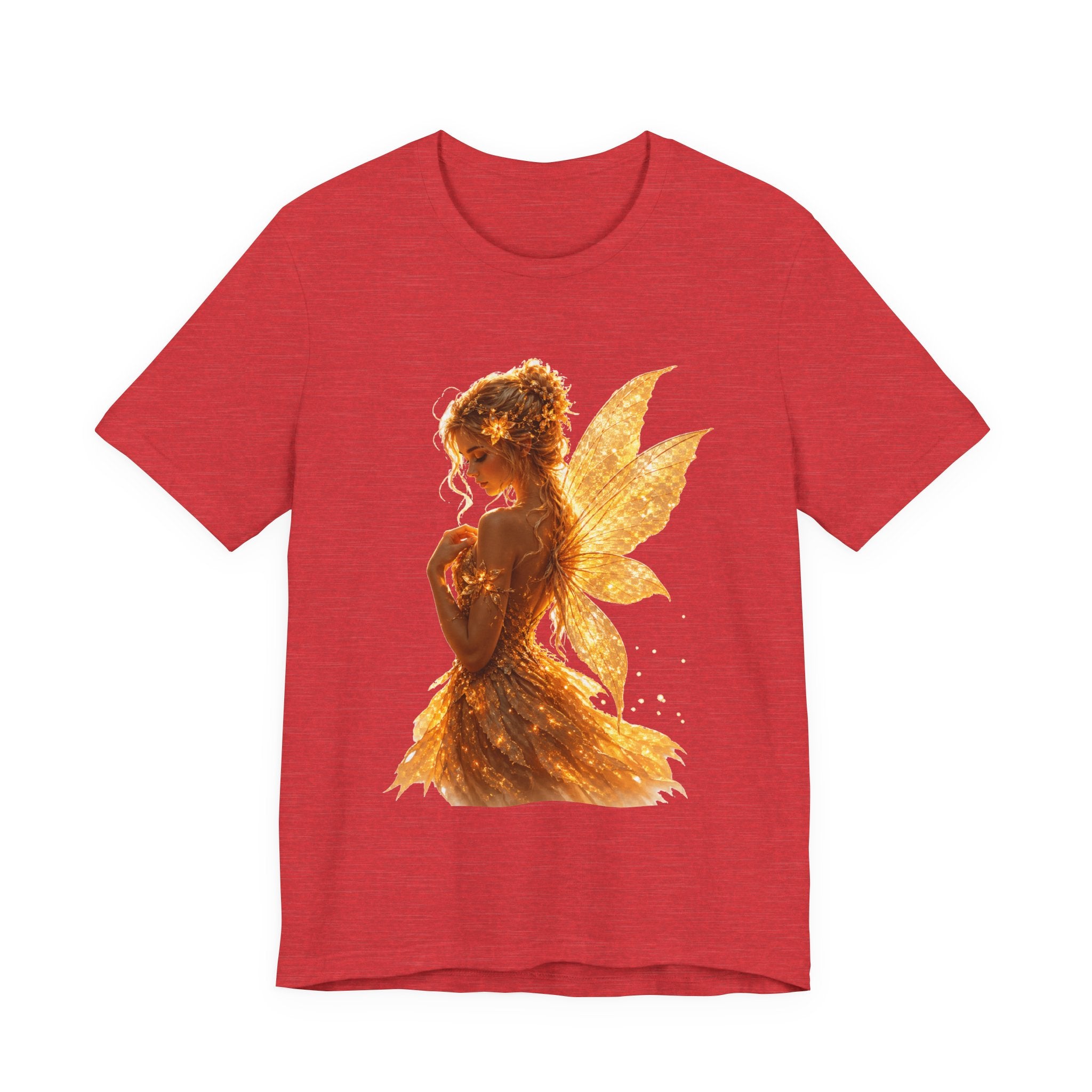 Golden Fairy T‑Shirt — Sparkling Fairy Silhouette Tee