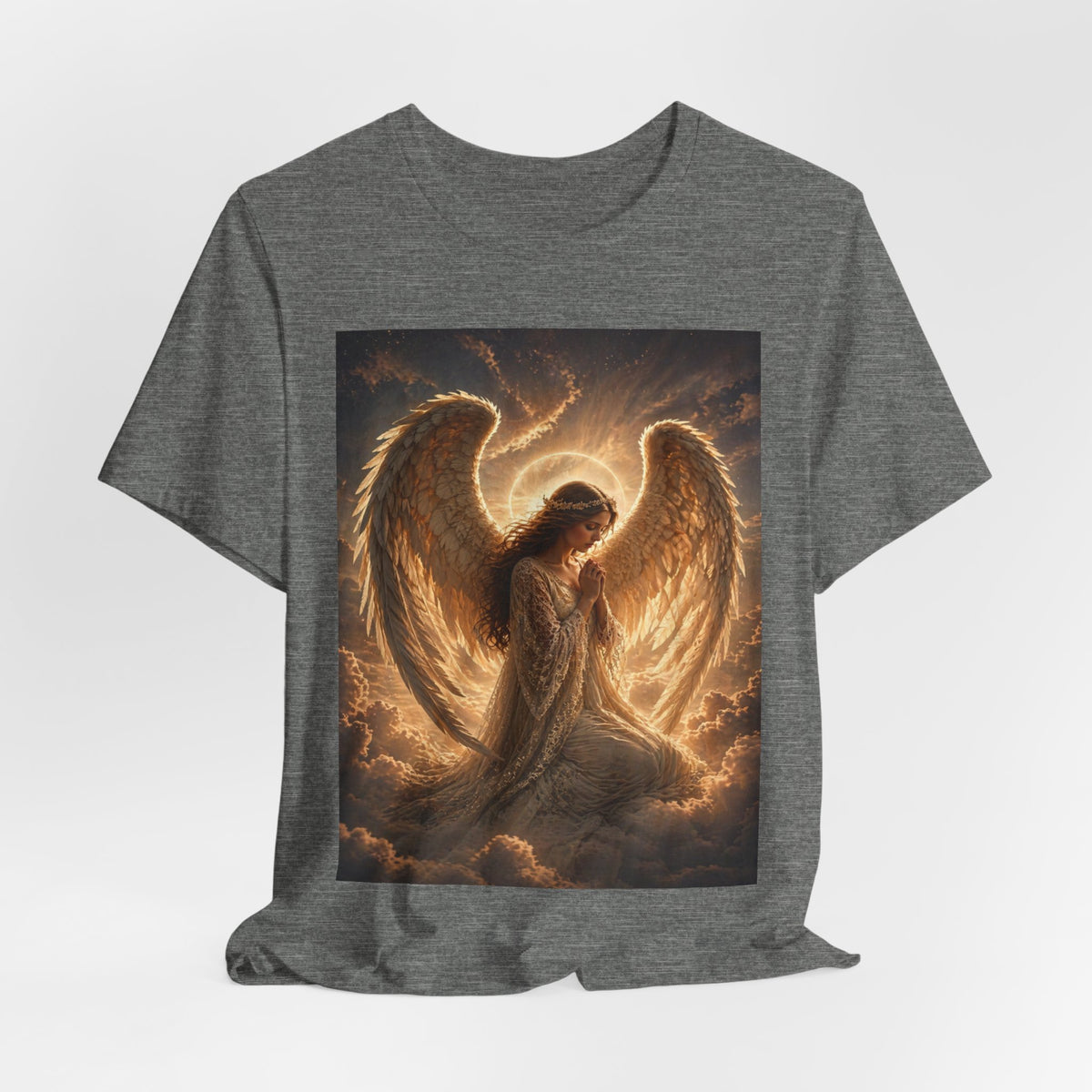 Angel Wings T-Shirt — Golden Seraph Prayer Tee