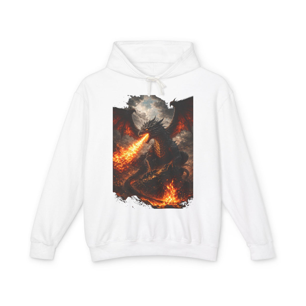 Dragon Fire Hoodie – Mythical Fire-Breathing Dragon Graphic Hoodie