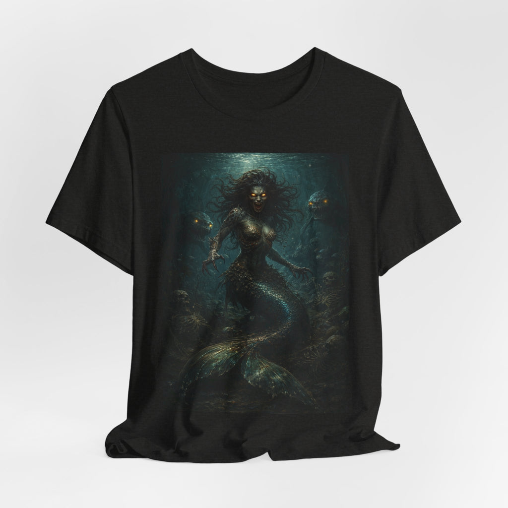 Mermaid Gothic Art Tee — Dark Fantasy Ocean Siren T-Shirt