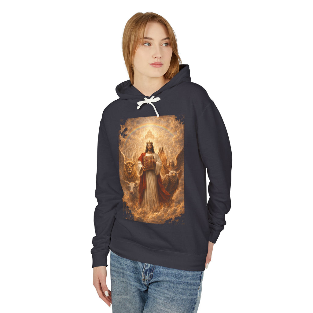 Revelation 5-10 Jesus Christ Illustration Hoodie — Religious Faith Graphic Hoodie