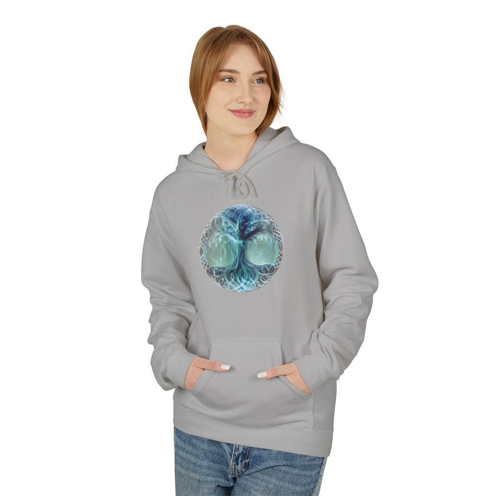 Yggdrasil tree of life-Cotton Hoodie — Ethereal Sea Skull Graphic Hoodie