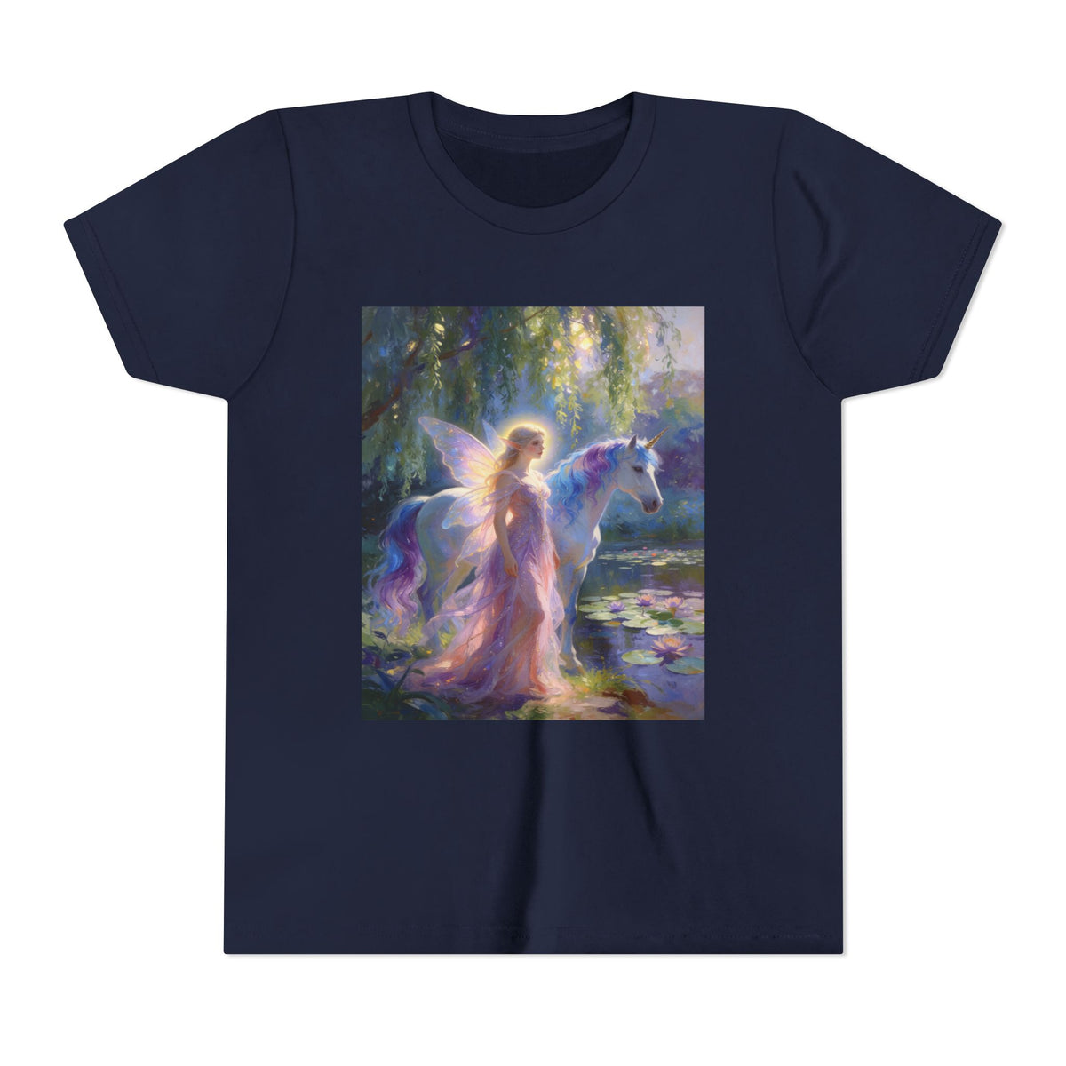 Youth Tee — Enchanted Fairy and Unicorn Graphic Tee