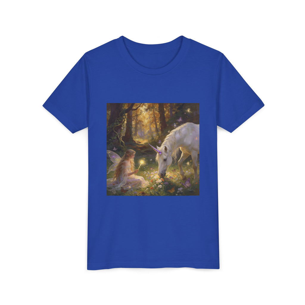 Youth Tee — Enchanted Forest Unicorn & Fairy Graphic