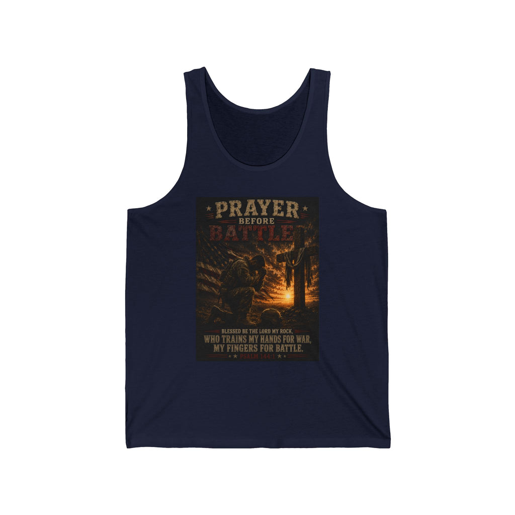 Prayer Before Battle Tank Top — Military Faith Graphic Tank