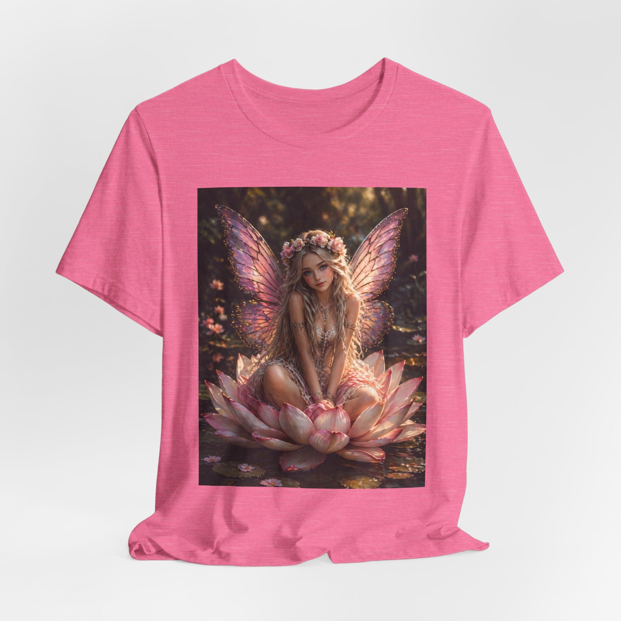 Fairy Lotus T-Shirt — Enchanted Winged Fairy Graphic Tee