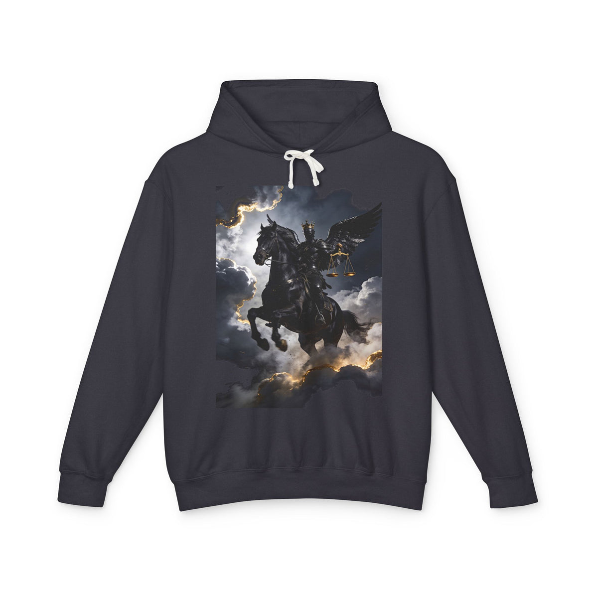 The black horse from Revelation 6:5-6- Hoodie — Black Horseman Graphic Hoodie