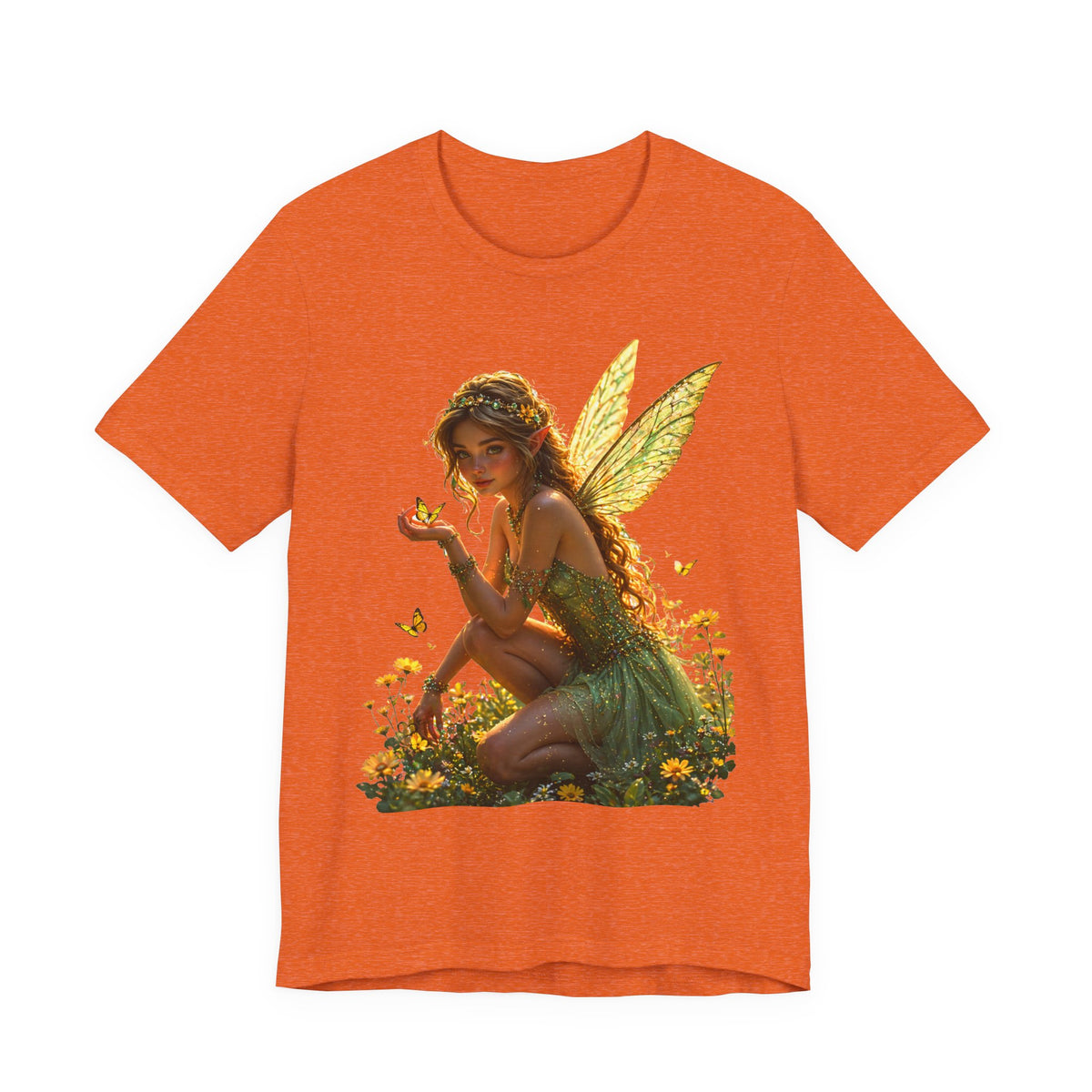 Fairy Garden T‑Shirt — Whimsical Sunlit Fairy Illustration Tee