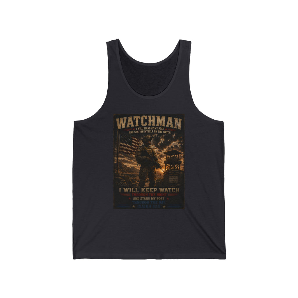 Watchman Tank Top – "I Will Keep Watch" Military Veteran Tribute Tank