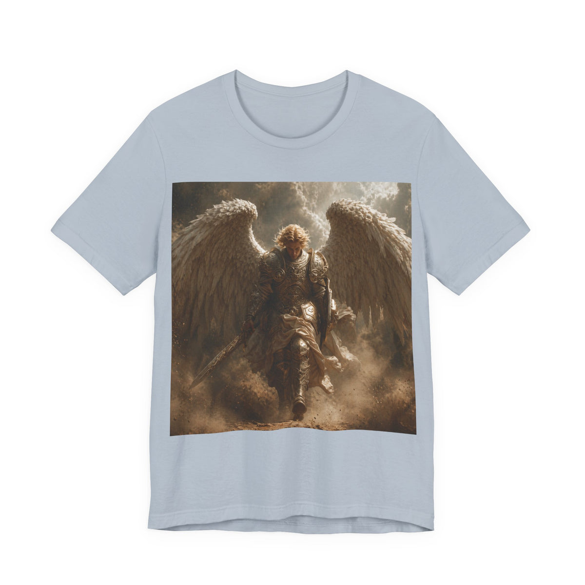 Angel Warrior T‑Shirt — Dramatic Winged Guardian Graphic Tee
