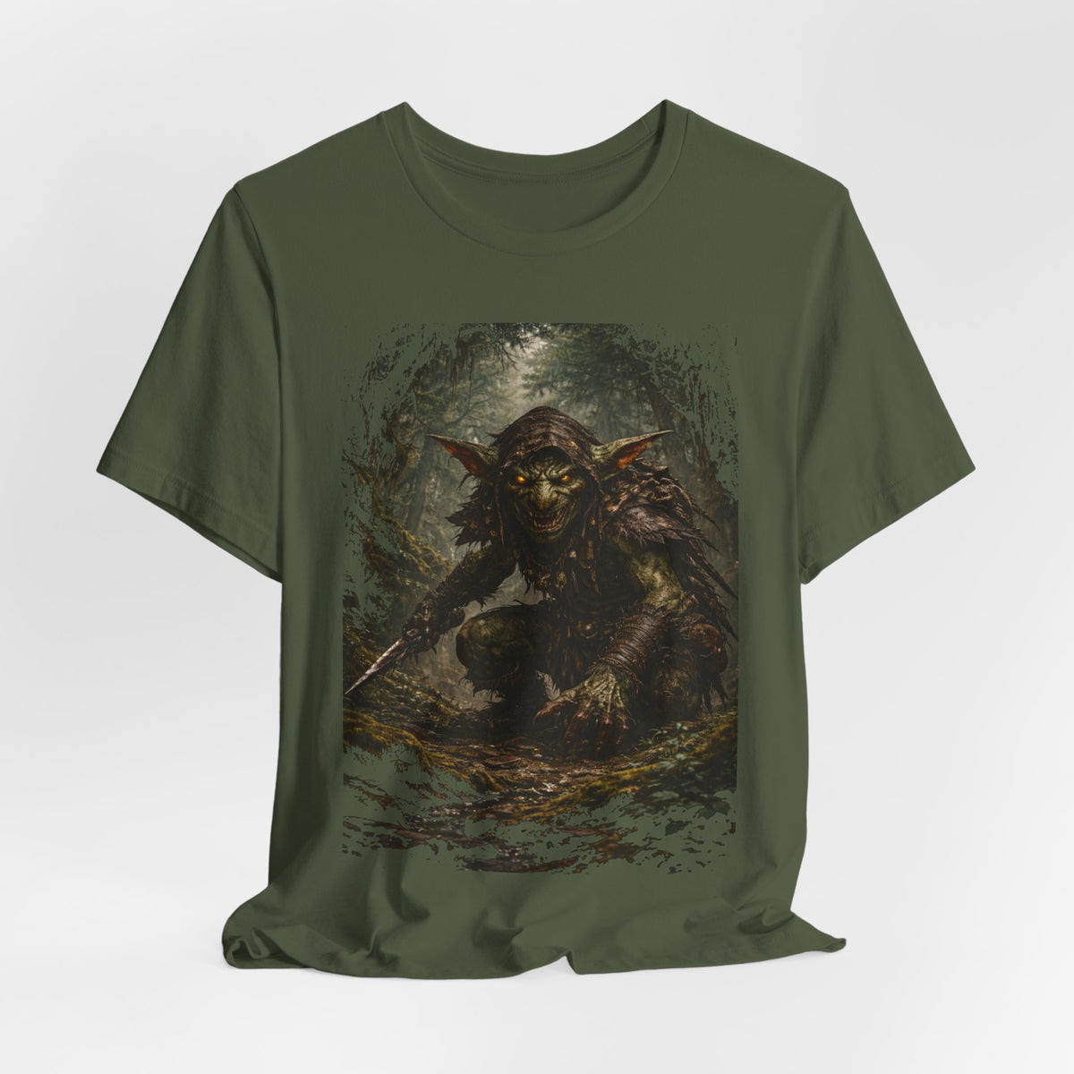 Goblin Warrior Graphic Tee — Dark Fantasy Monster T‑Shirt