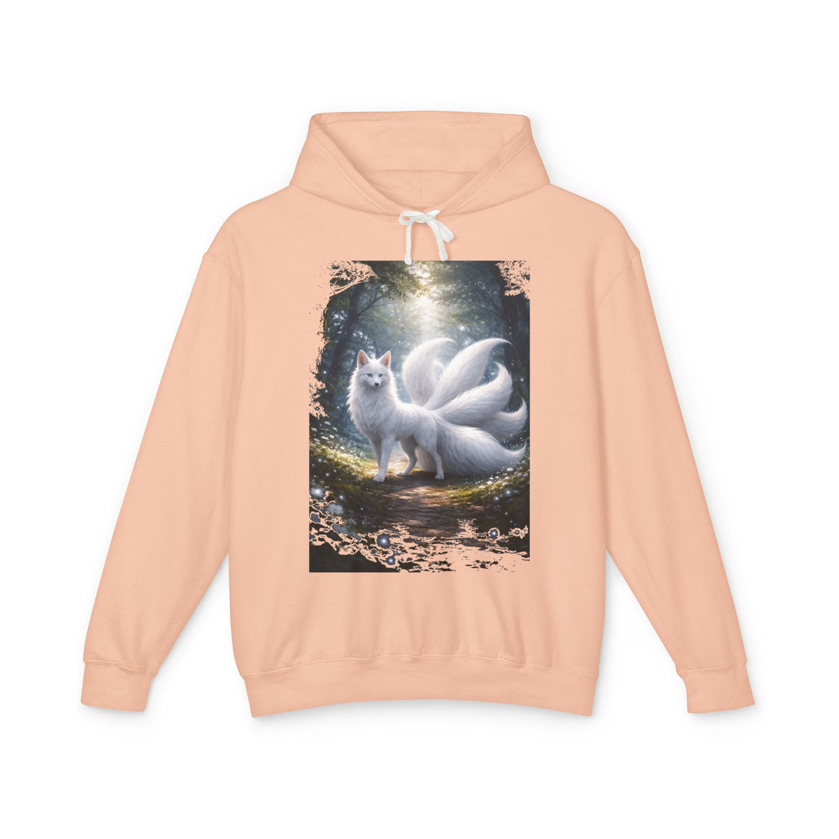 Kitsune Forest Hoodie — Mystical Nine-Tailed Fox Sweatshirt