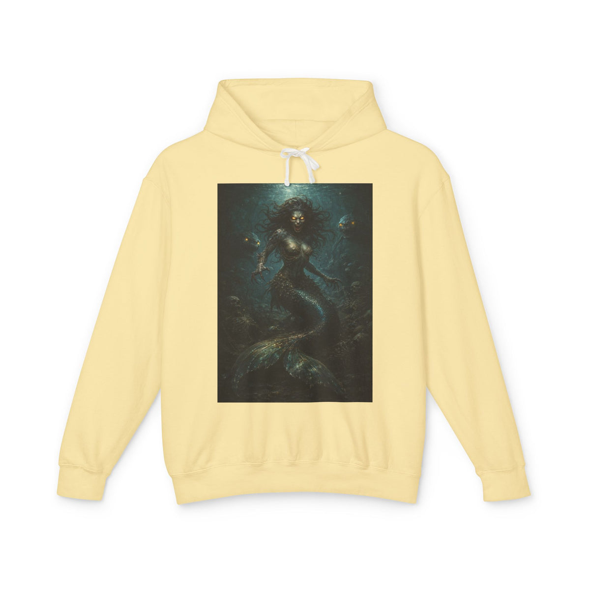 Mermaid Abyss Hoodie — Dark Ocean Fantasy Graphic Sweatshirt