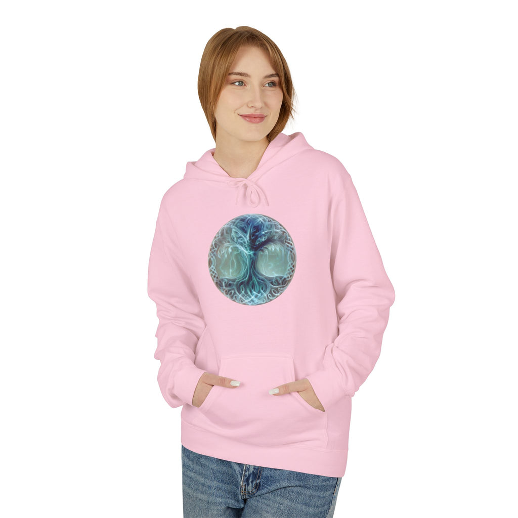 Yggdrasil tree of life-Cotton Hoodie — Ethereal Sea Skull Graphic Hoodie