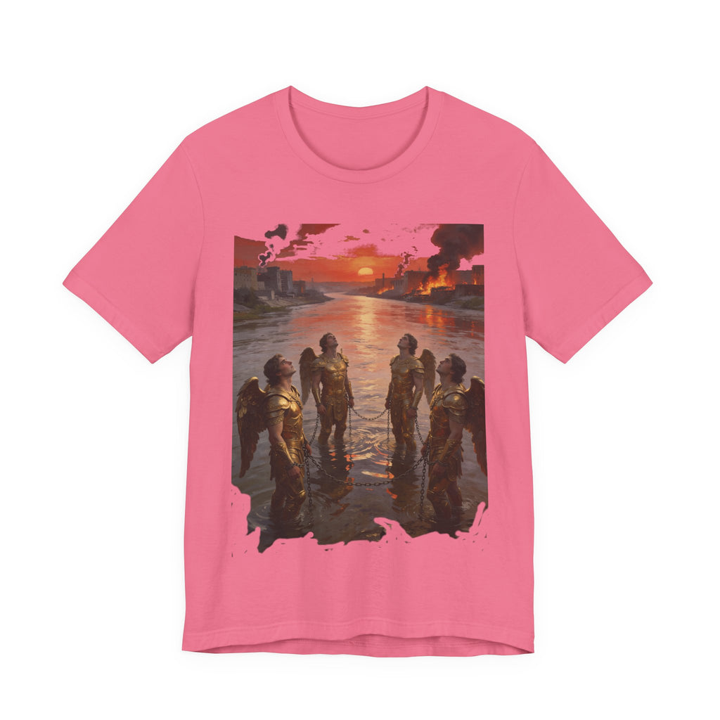 Revelation 9 reveals four fallen angels bound in the Euphrates River,T-Shirt