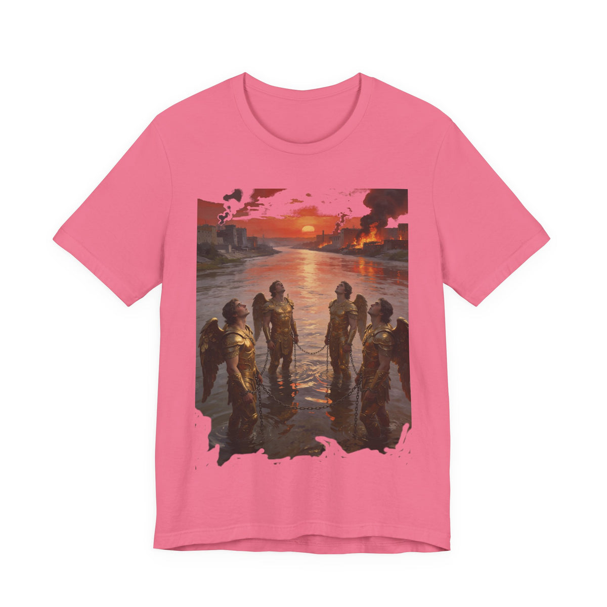 Revelation 9 reveals four fallen angels bound in the Euphrates River,T-Shirt
