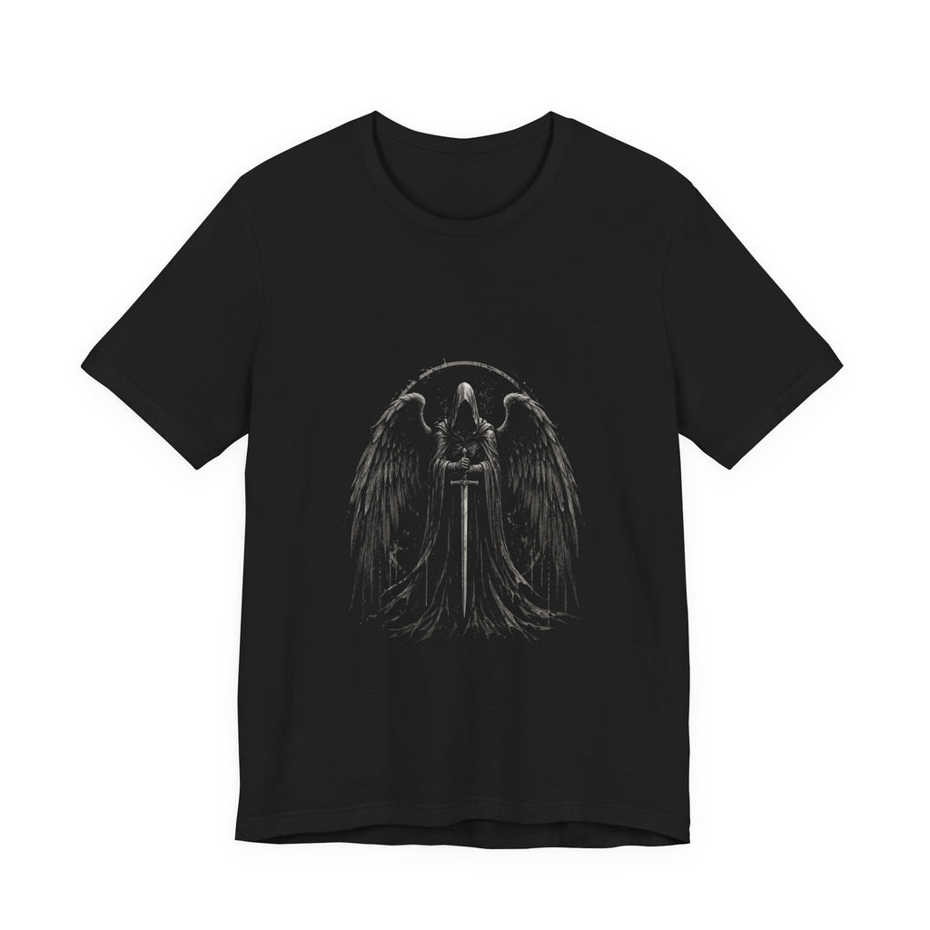 Guaediand Angel Wings Tee — Gothic Guardian Angel Short Sleeve Shirt