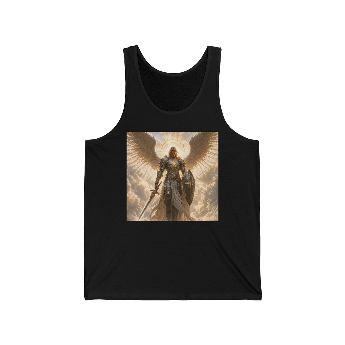 Archangel Warrior Tank Top — Celestial Fantasy Angel Graphic Tank