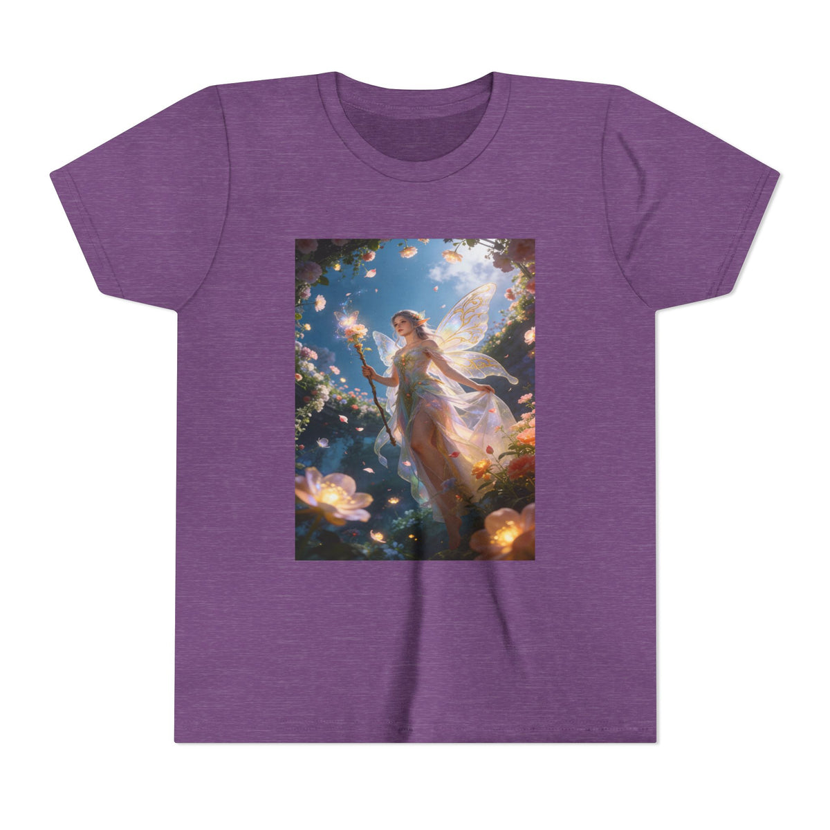 Fairy Glow Youth Tee — Enchanted Forest Fairy Graphic T-Shirt