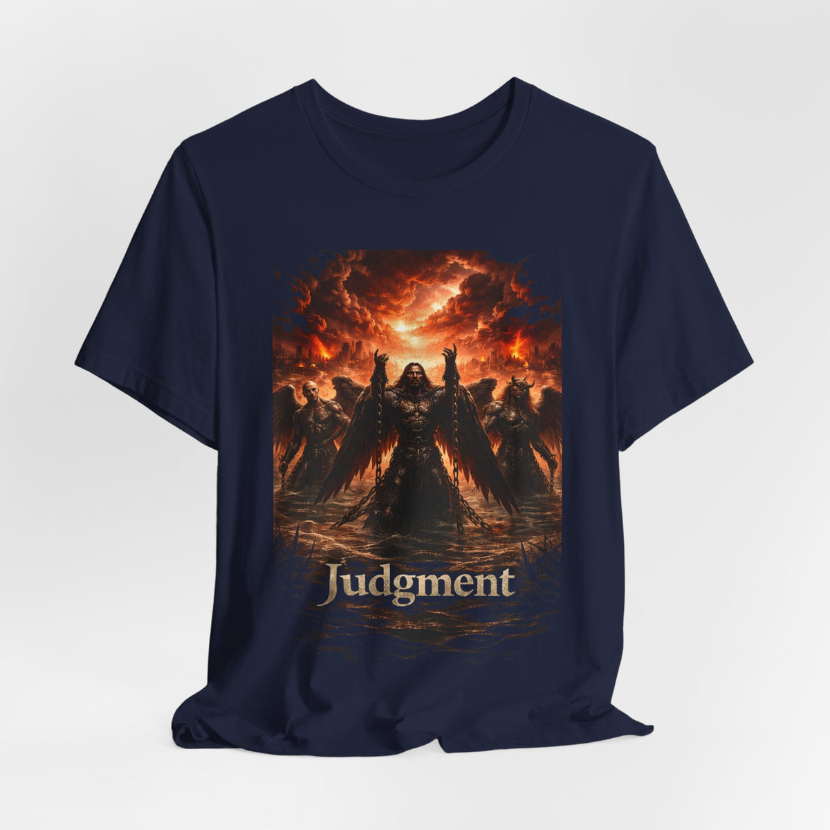 Judgment Graphic Tee — Apocalyptic Angel War T‑Shirt