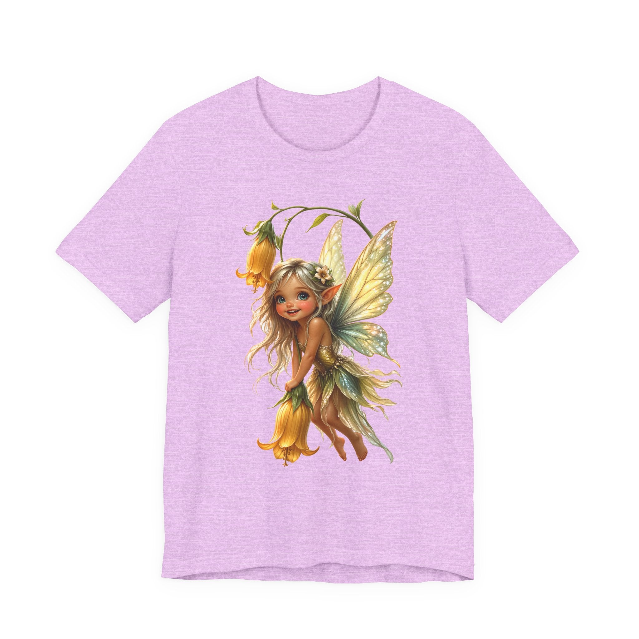 Fairy Flower T-Shirt — Whimsical Yellow Bell Fairy Graphic Tee