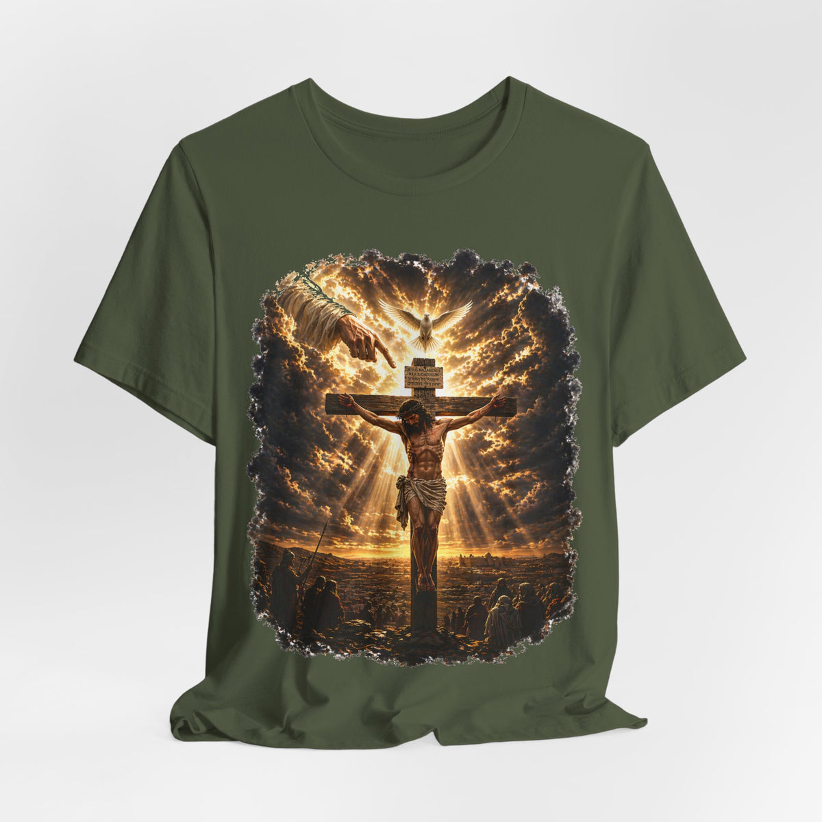 Crucifixion Sunrise T-Shirt — Jesus on the Cross Spiritual Faith Tee