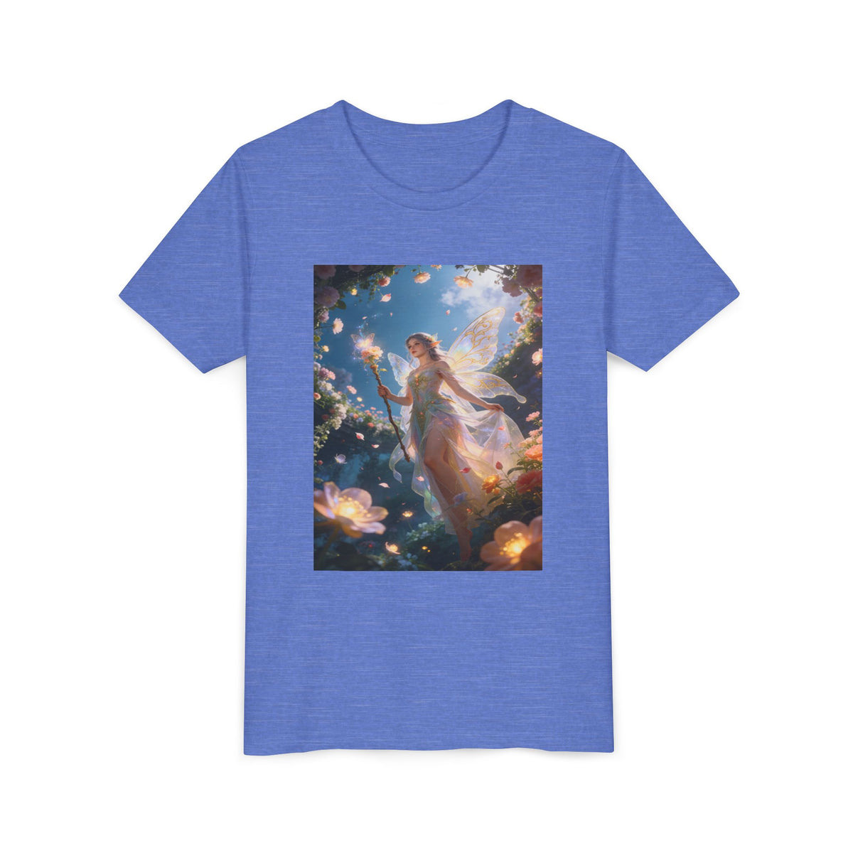Fairy Glow Youth Tee — Enchanted Forest Fairy Graphic T-Shirt