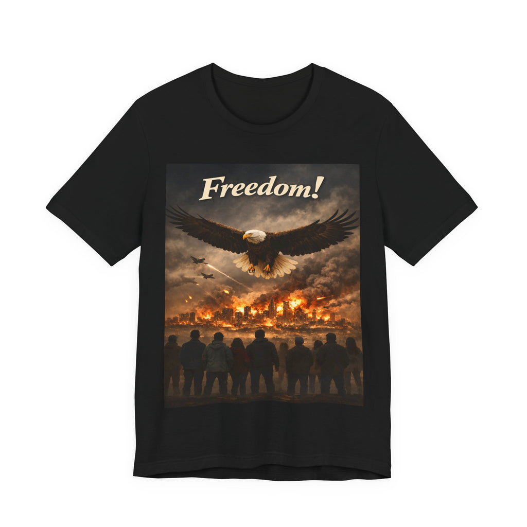 Freedom Eagle T-Shirt — Patriotic Bald Eagle & Crowd Graphic Tee