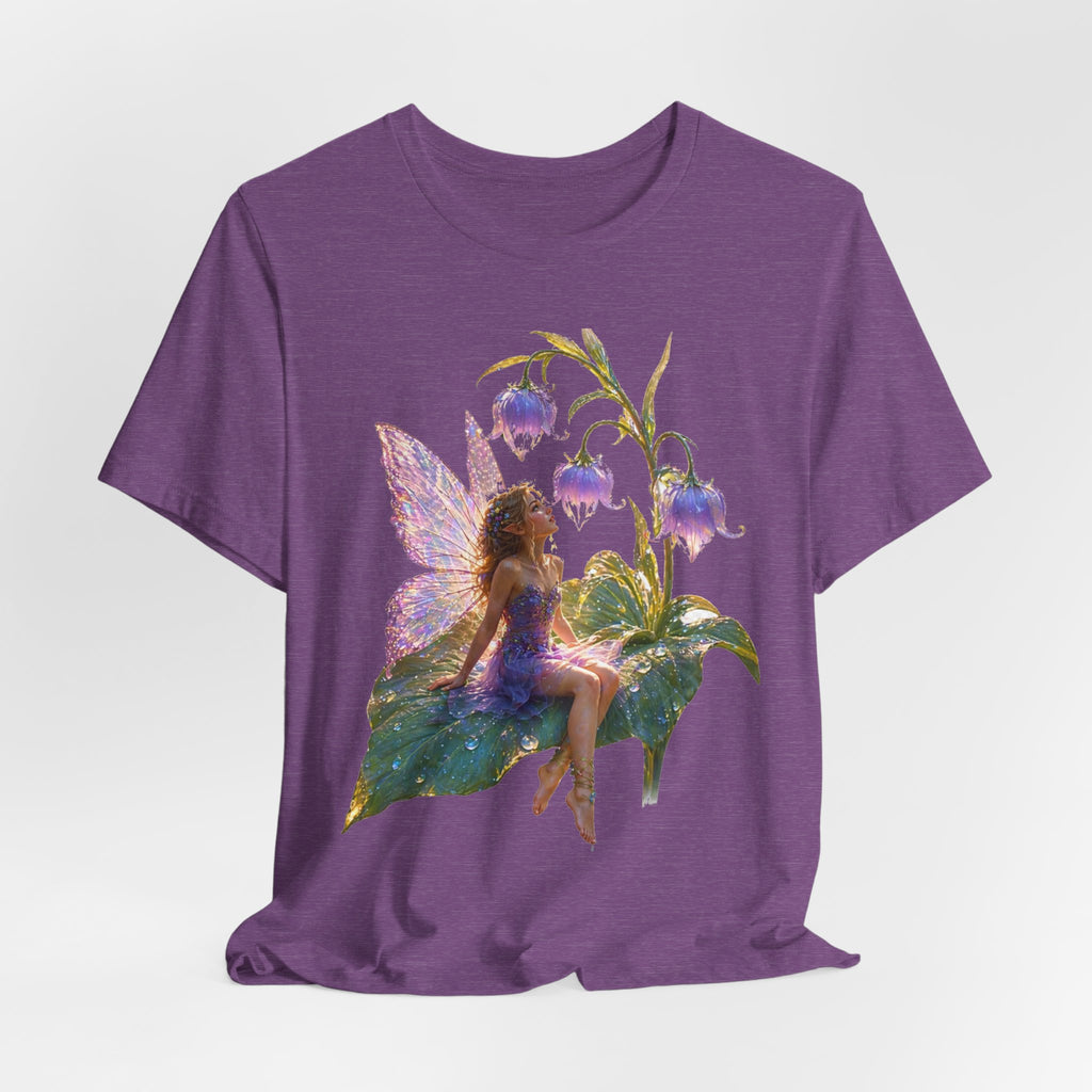 Fairy Garden T‑Shirt — Watercolor Fairy on Bellflower Tee