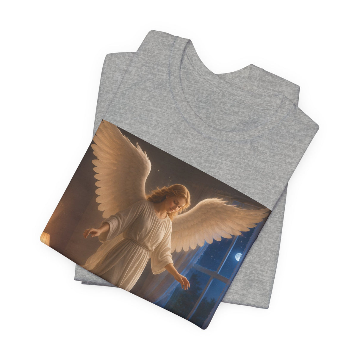 Guardian Angel T‑Shirt — Peaceful Night Prayer Tee for Kids & Parents