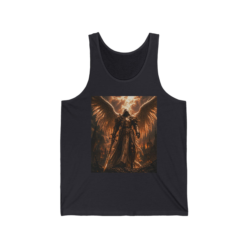 Angel Warrior Tank Top — Fiery Archangel Graphic Jersey Tank