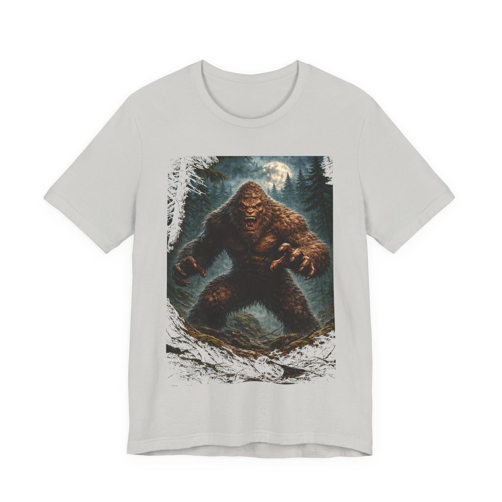 Bigfoot Monster Graphic T-Shirt — Sasquatch Forest Night Tee