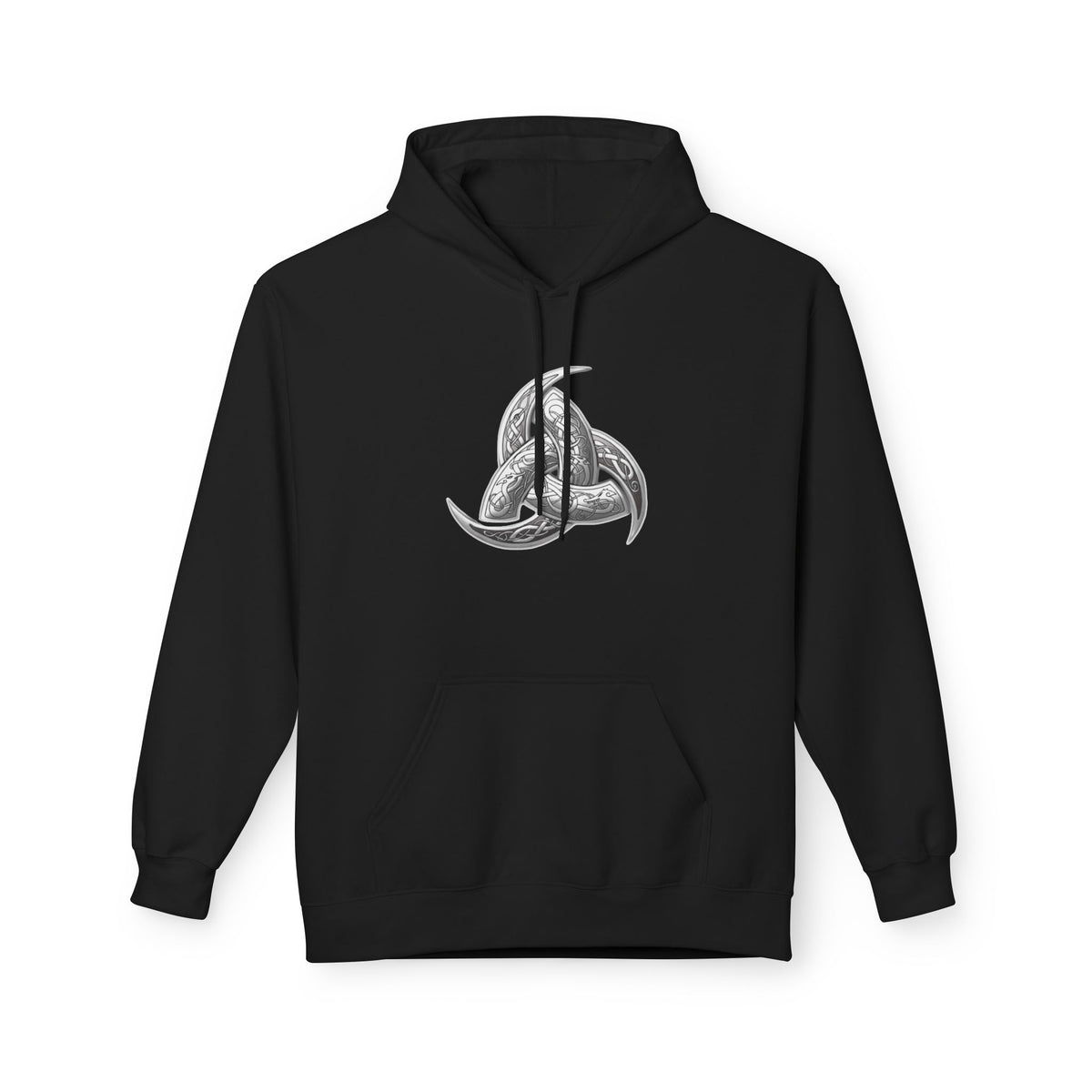 Viking Triple Horns Hoodie — Norse Valknut Knot Graphic Pullover