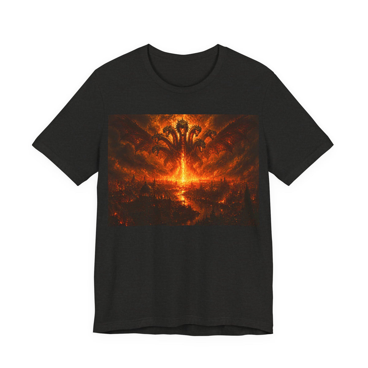 The seven headed dragon from the end of times T‑Shirt — Dark Graphic Tee